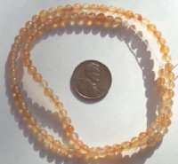 16 inch strand 4mm Carnelian Beads
